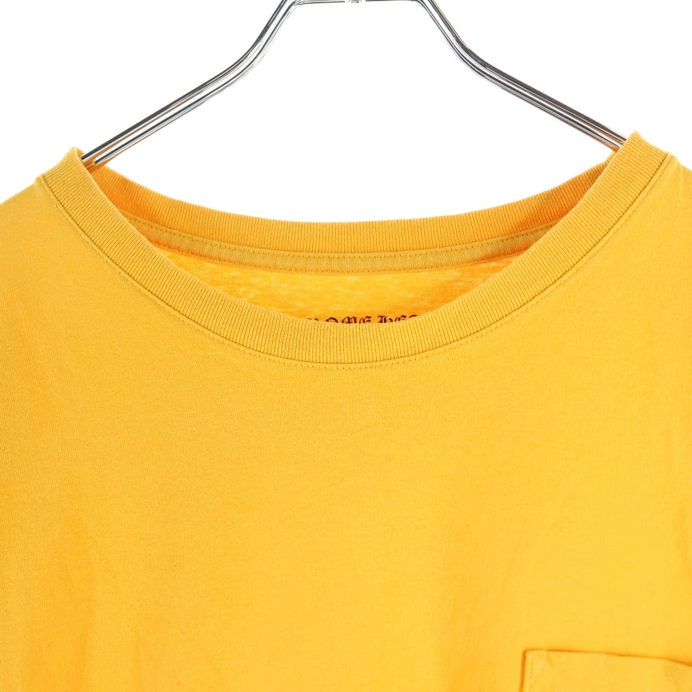 CHROME HEARTS(クロムハーツ) Vertical Logo LS Tee ヴァーティカルロゴプリント クルーネック長袖Tシャツカットソー イエロー