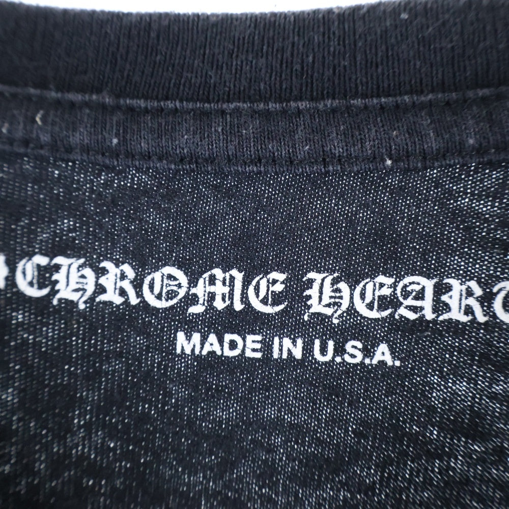CHROME HEARTS(クロムハーツ) ×MATTY BOY 99EYES CHOMPER Tee ×マッティボーイ 99アイズ チョンパー 胸ロゴプリントポケットクルーネック半袖Tシャツカットソー ブラック