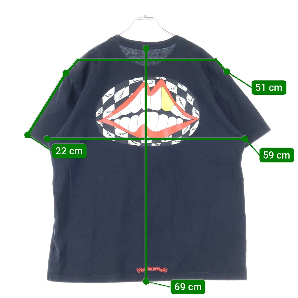 CHROME HEARTS(クロムハーツ) ×MATTY BOY 99EYES CHOMPER Tee ×マッティボーイ 99アイズ チョンパー 胸ロゴプリントポケットクルーネック半袖Tシャツカットソー ブラック