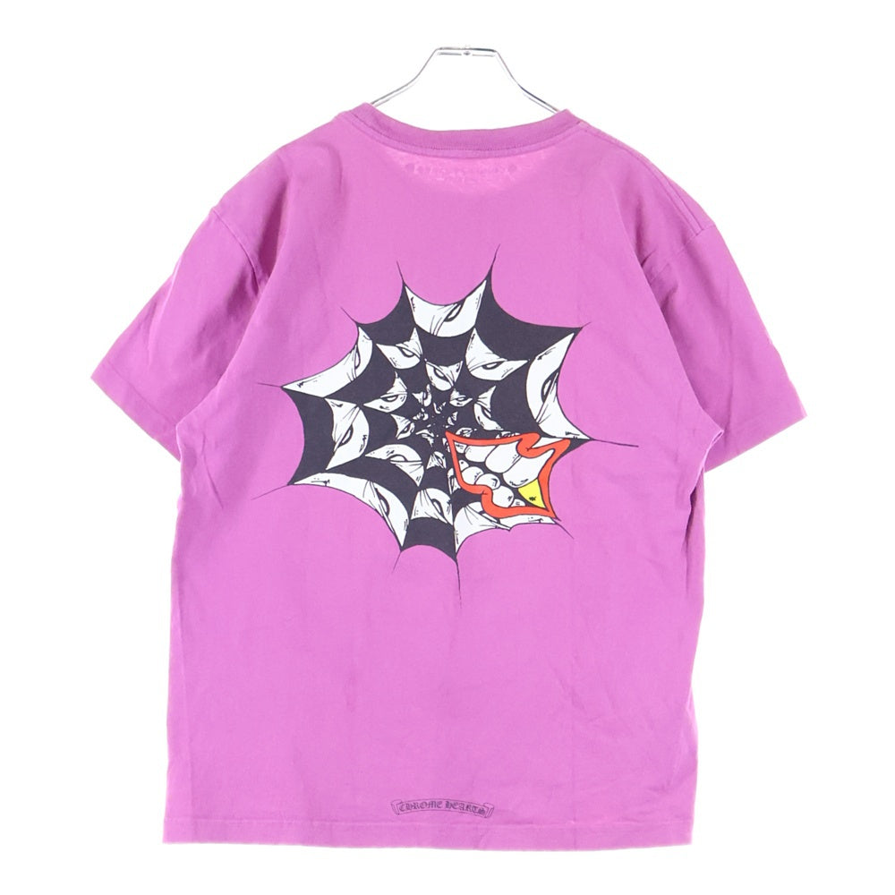 CHROME HEARTS(クロムハーツ) ×MATTY BOY Spider Tee ×マッティボーイ スパイダー 胸ロゴプリントポケットクルーネック半袖Tシャツカットソー パープル