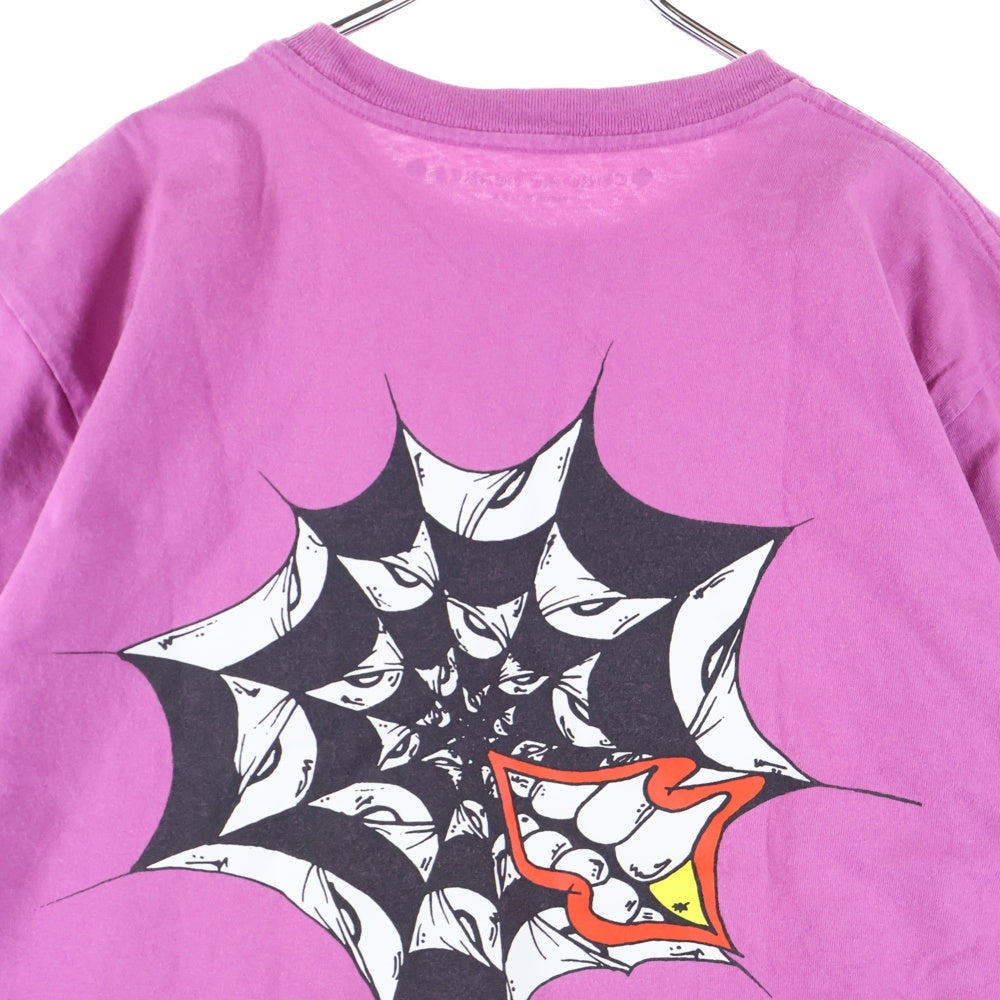 CHROME HEARTS(クロムハーツ) ×MATTY BOY Spider Tee ×マッティボーイ スパイダー 胸ロゴプリントポケットクルーネック半袖Tシャツカットソー パープル