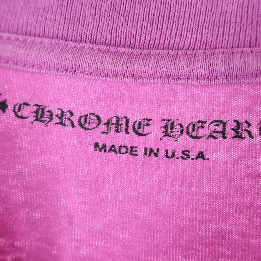 CHROME HEARTS(クロムハーツ) ×MATTY BOY Spider Tee ×マッティボーイ スパイダー 胸ロゴプリントポケットクルーネック半袖Tシャツカットソー パープル