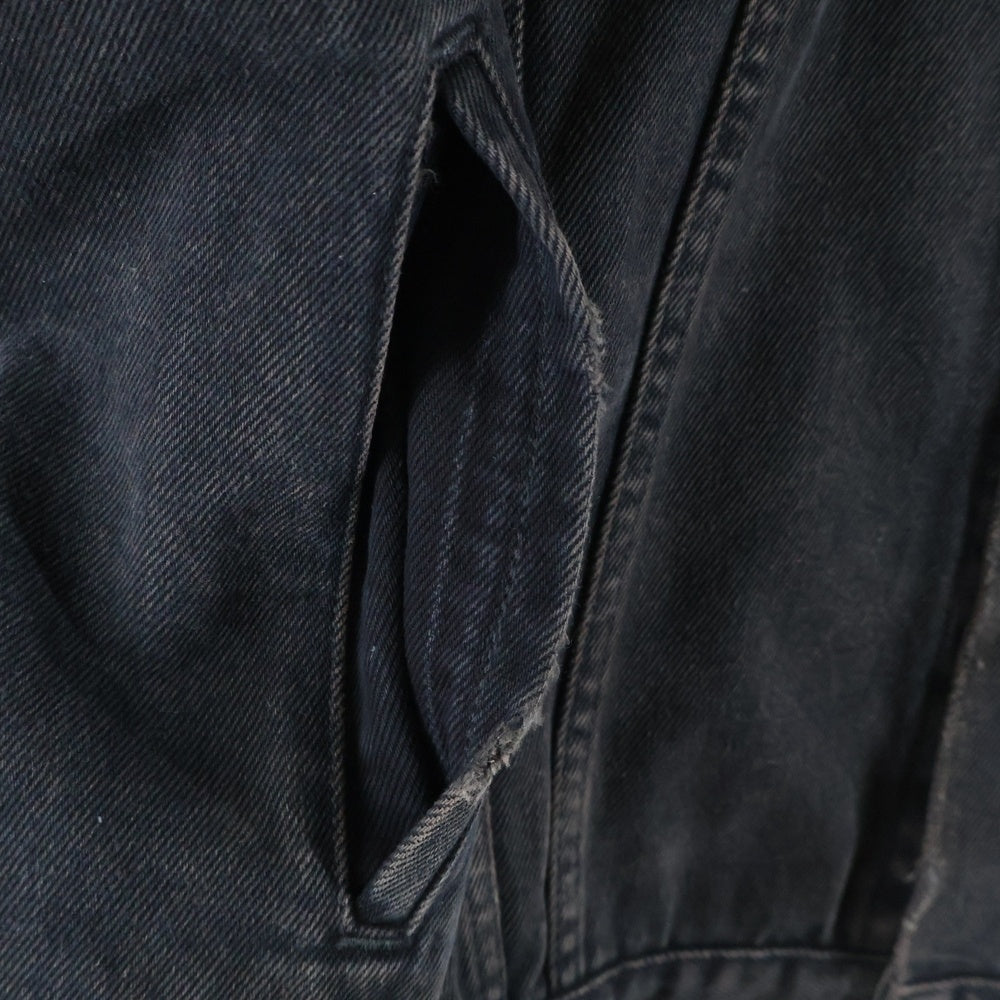 BALENCIAGA(バレンシアガ) Spray BB Logo Denim Jacket スプレー BBロゴ オーバーサイズデニム ジャケット ブラック 678354 TIWA2