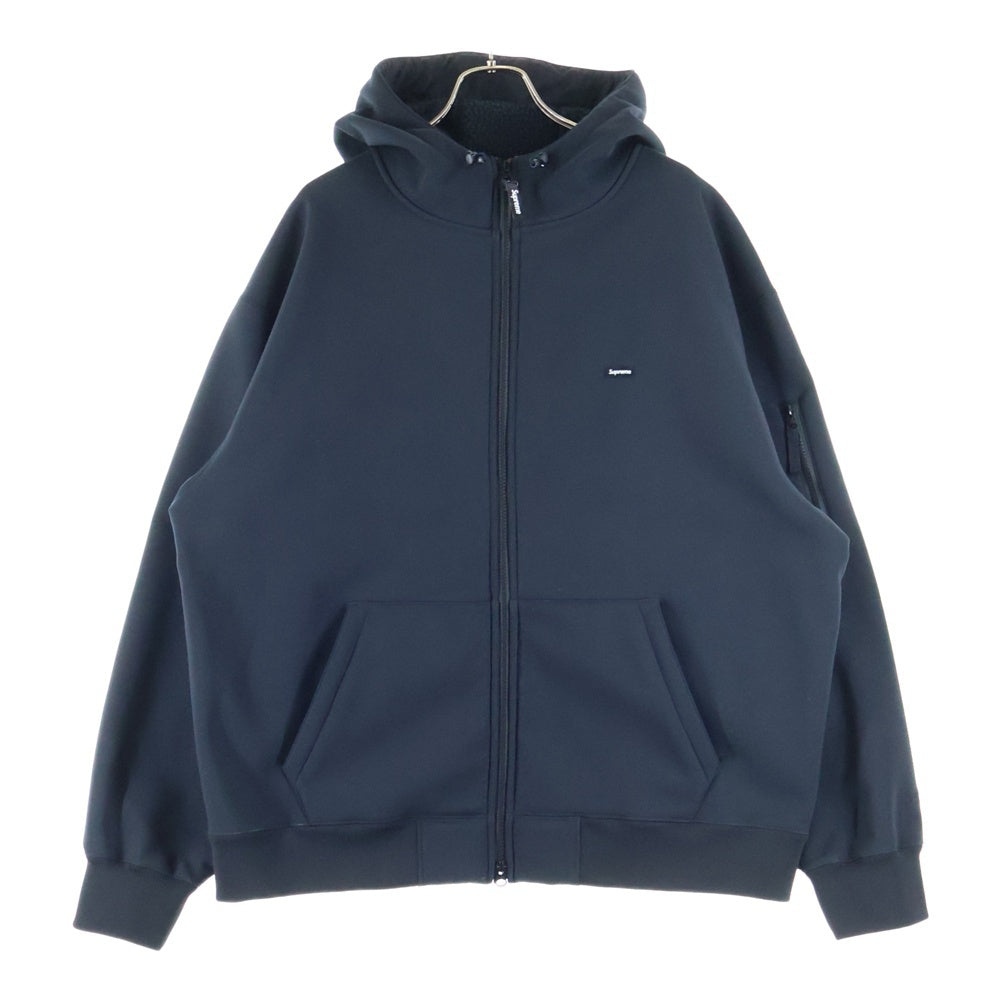 SUPREME(シュプリーム) 23AW Windstopper Zip Up Hooded ウィンドストッパージップアップフーデッド 裏ボアジャケット ブラック