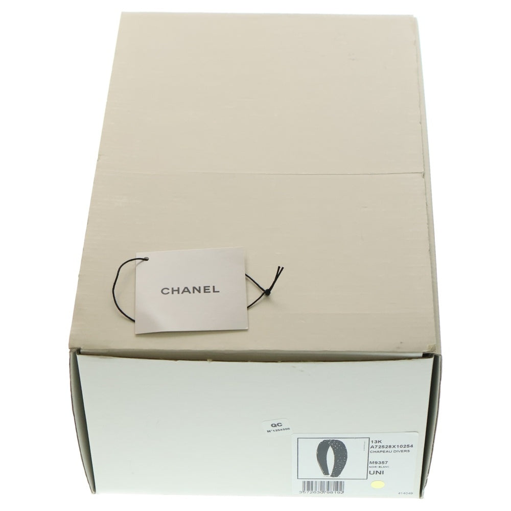 CHANEL(シャネル) ココマーク パテントツイード切替カチューシャ ブラック レディース