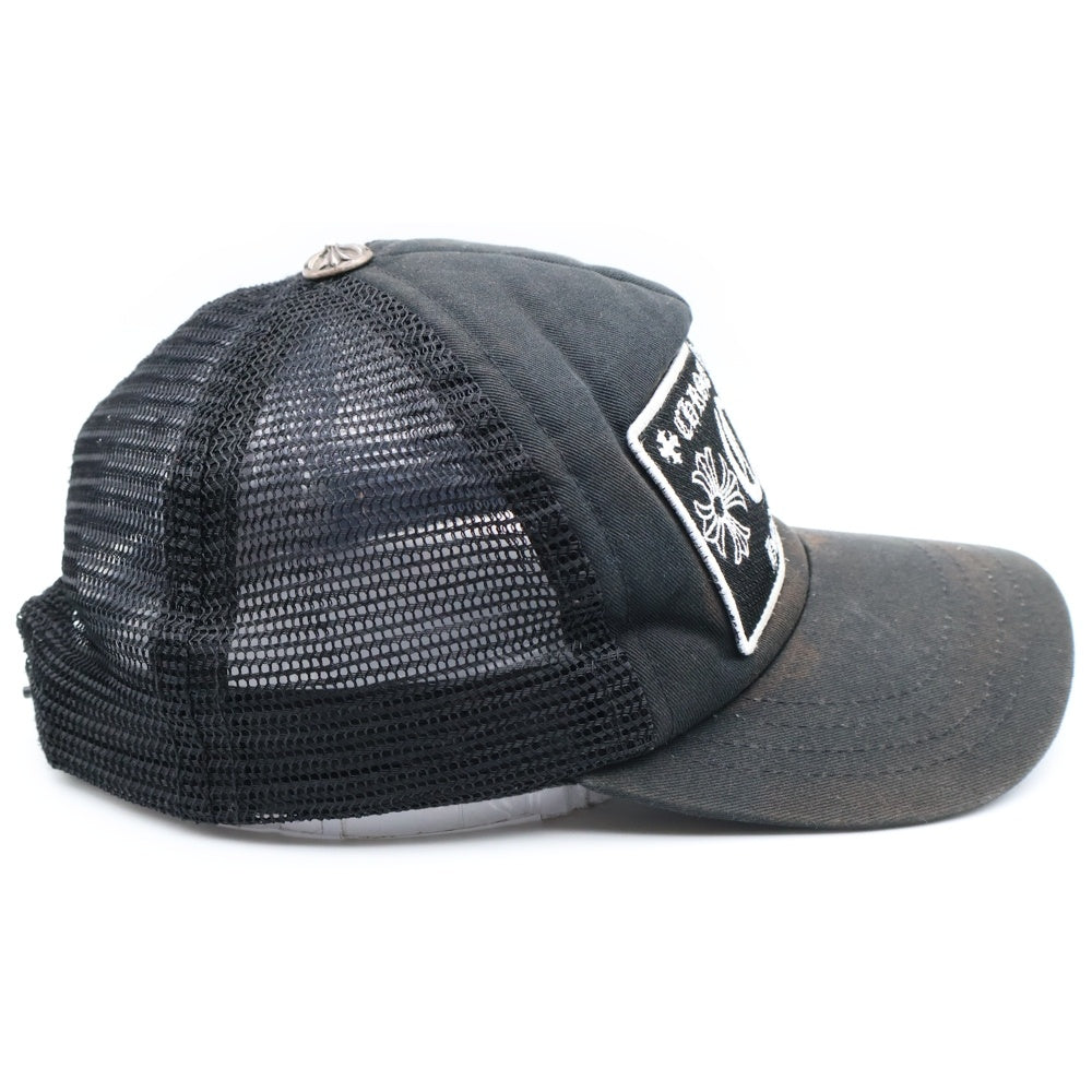 CHROME HEARTS(クロムハーツ) TRUCKER CAP トラッカーキャップ CHパッチクロスボール付メッシュ帽子 ブラック