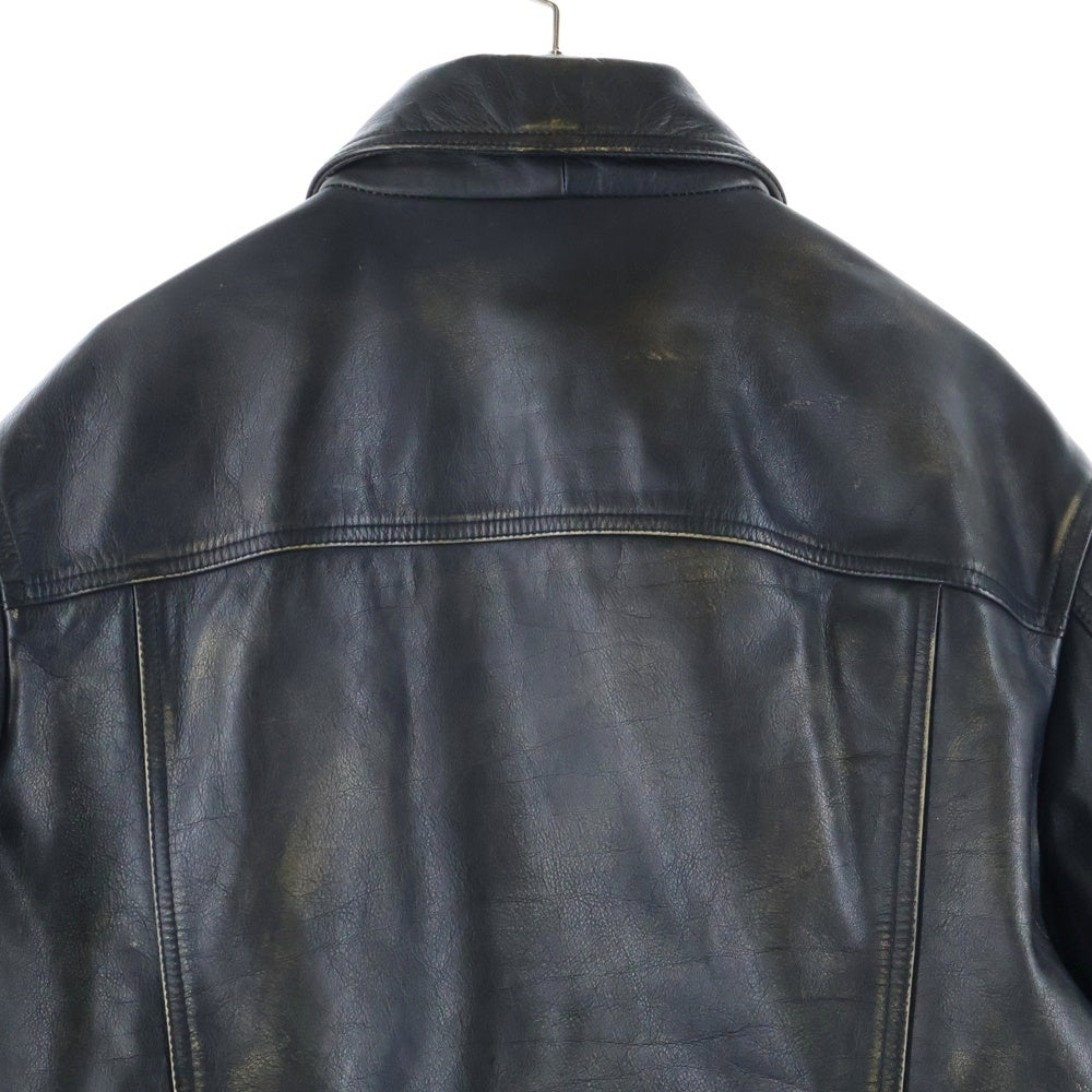 DIESEL(ディーゼル) L-RILEY ショート丈4レザージャケット ブラック A03941