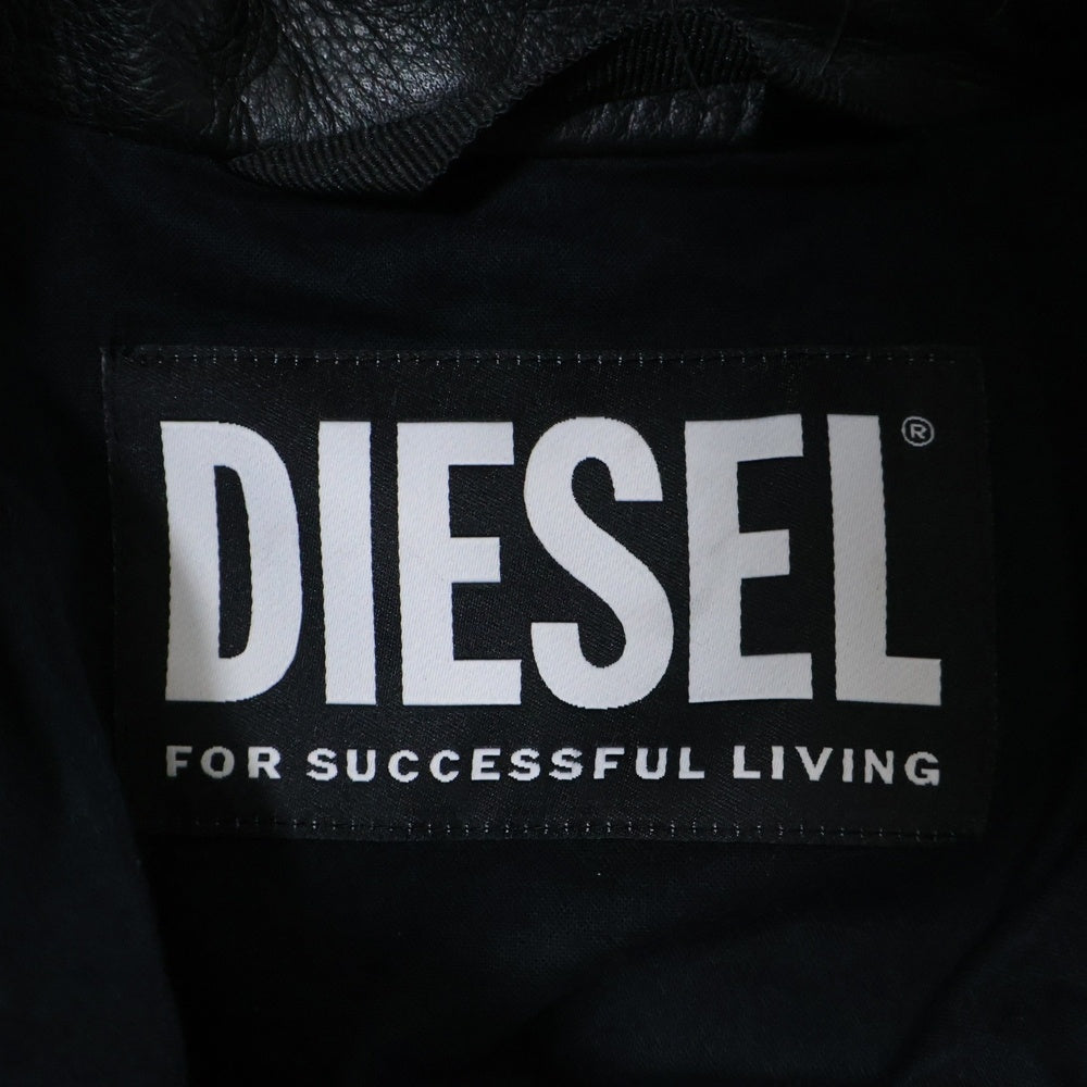 DIESEL(ディーゼル) L-RILEY ショート丈4レザージャケット ブラック A03941
