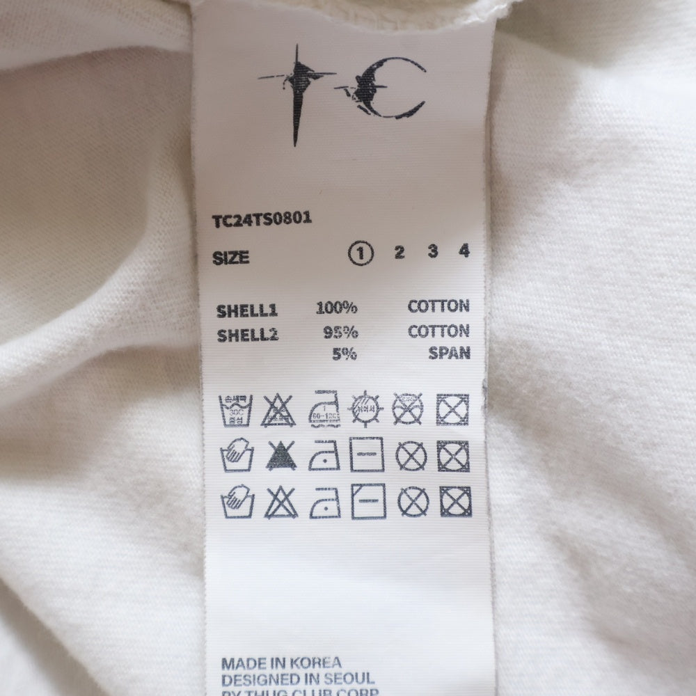 THUG CLUB(サグクラブ) TC Basic Long Sleeve 長袖Tシャツカットソー ホワイト TC24TS0801