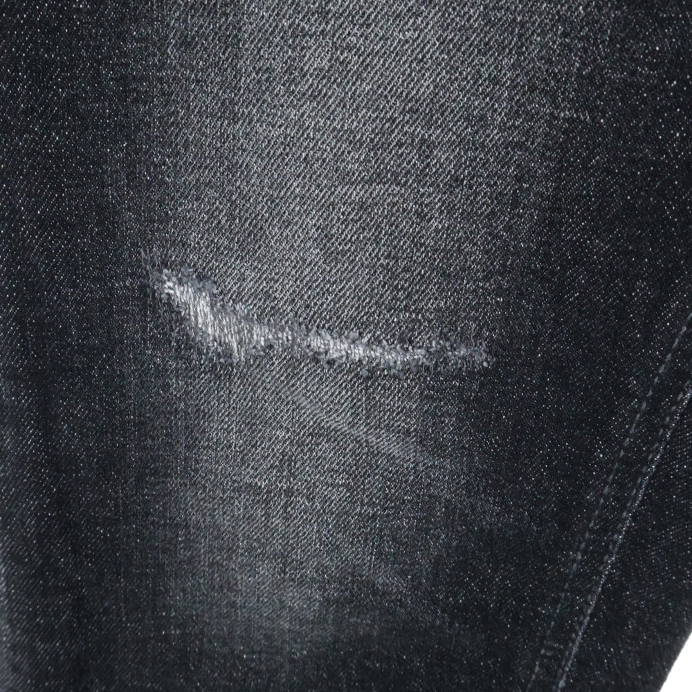 PT TORINO(ピーティートリノ) DENIM REGGAE PTD ダメージ加工テーパードブラックデニムパンツ ブラック C5TP05B0 OA3630