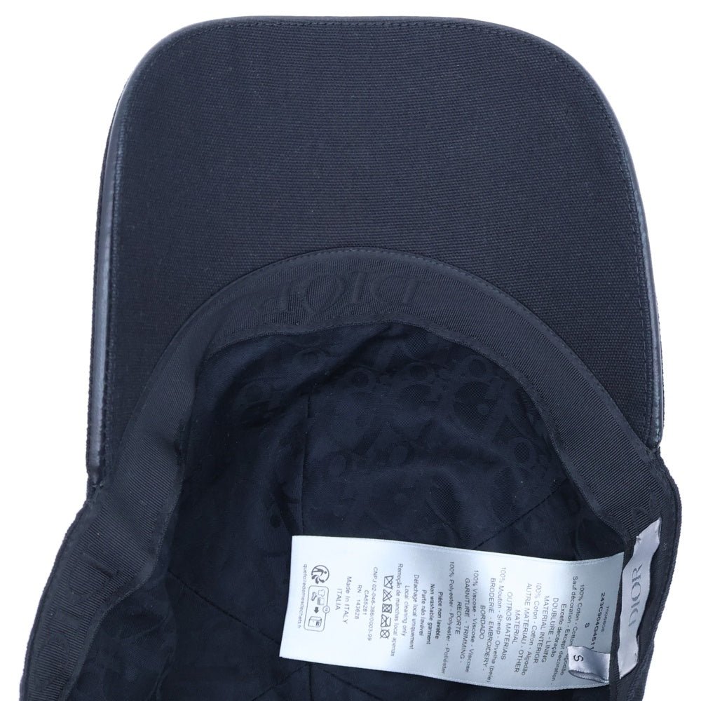 DIOR(ディオール) フロント刺繍ロゴ ベースボールキャップ ブラック 243C904G4511