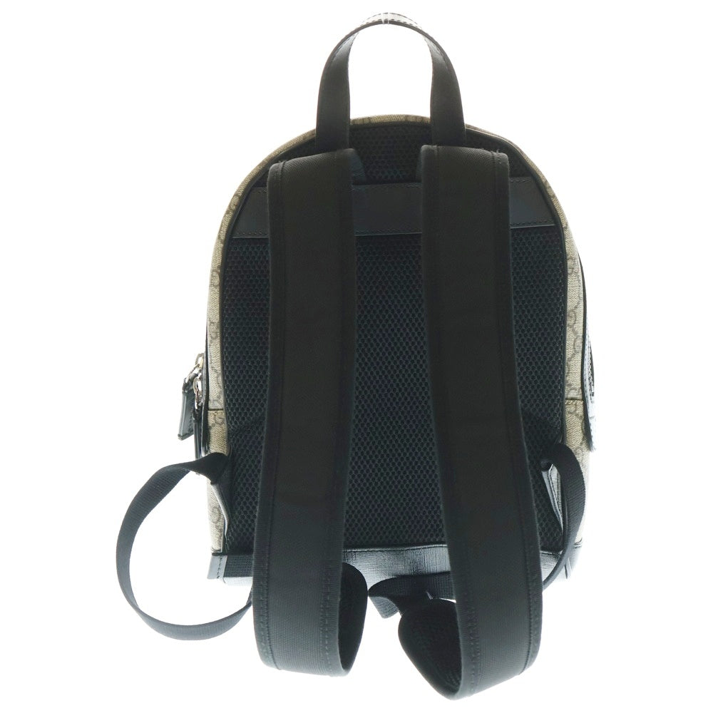 GUCCI(グッチ) GGスプリーム スモール バックパック リュックサック PVC×レザー ベージュ/ブラック 429020
