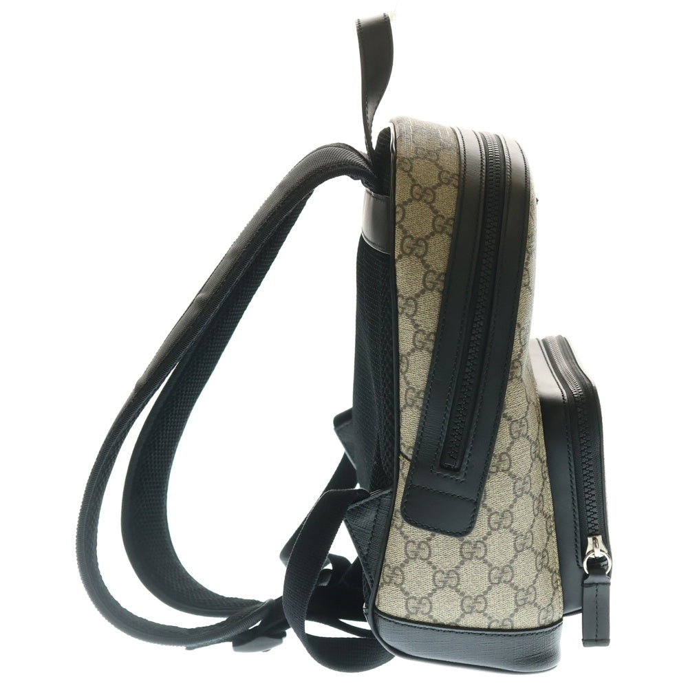 GUCCI(グッチ) GGスプリーム スモール バックパック リュックサック PVC×レザー ベージュ/ブラック 429020