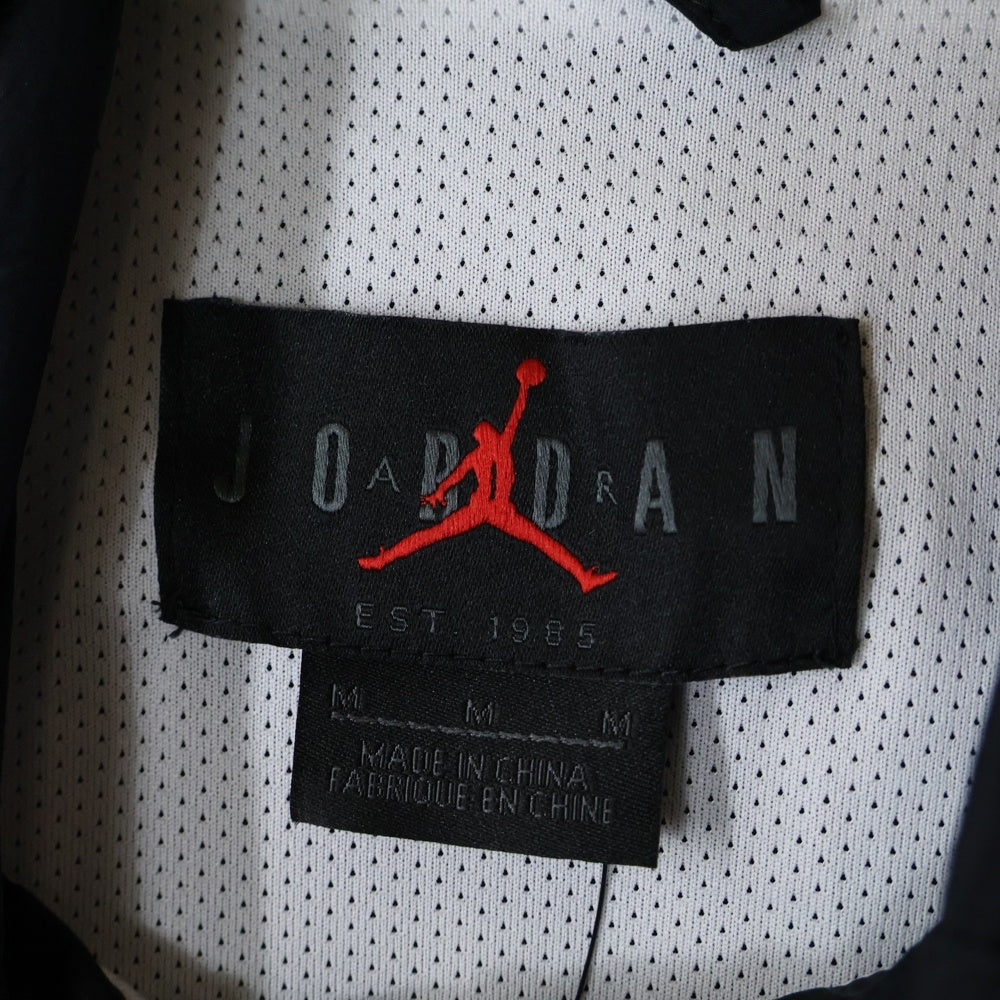 NIKE(ナイキ) JORDAN BRAND 両面プリント ナイロンフーディージップアップジャケット ブラック/ホワイト CT9369-010