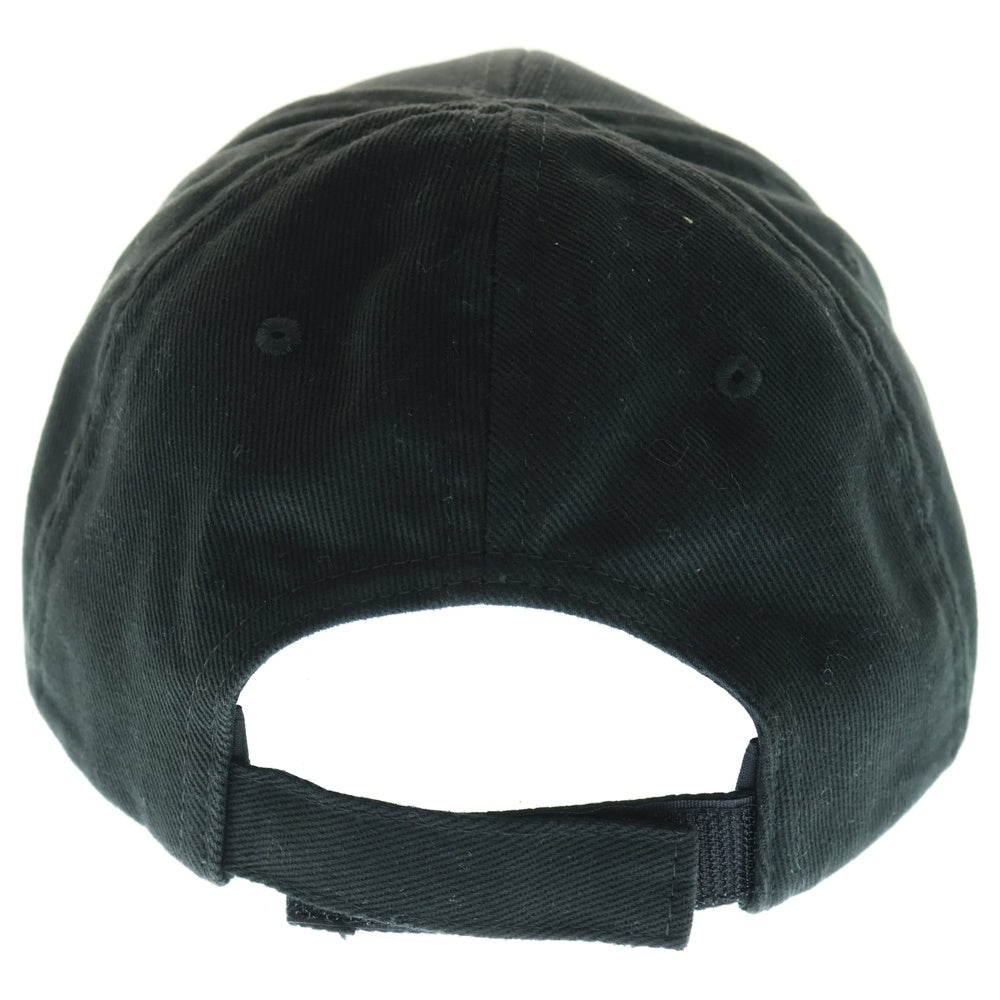 BALENCIAGA(バレンシアガ) フロントロゴ刺繍 コットンベースボールキャップ ブラック 782787