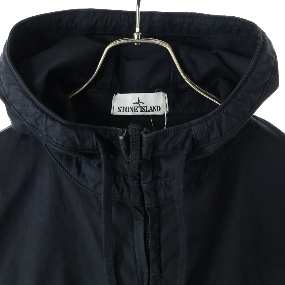 STONE ISLAND(ストーンアイランド) フロントダブルポケット ジップアップフーディージャケット ブラック 801542610