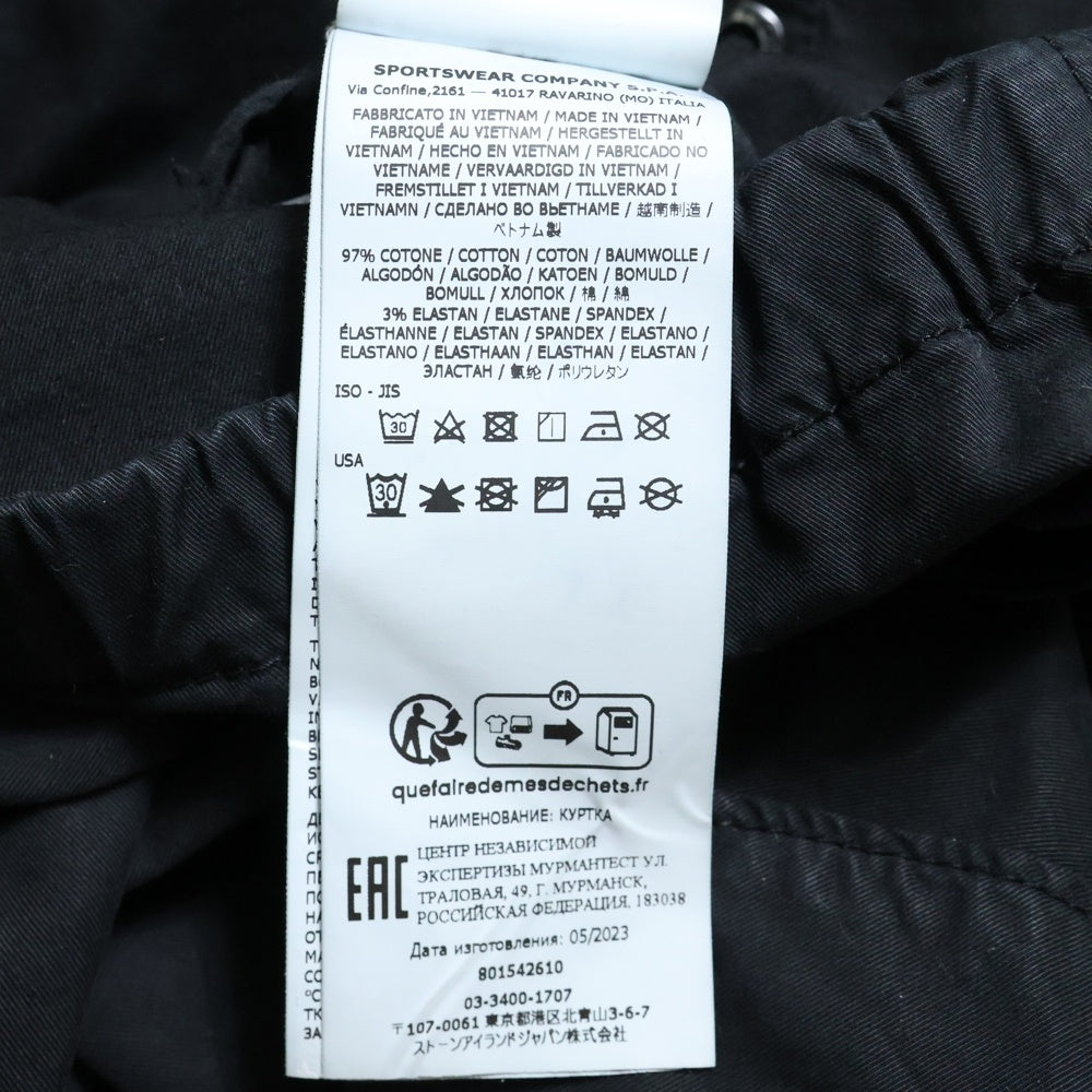 STONE ISLAND(ストーンアイランド) フロントダブルポケット ジップアップフーディージャケット ブラック 801542610