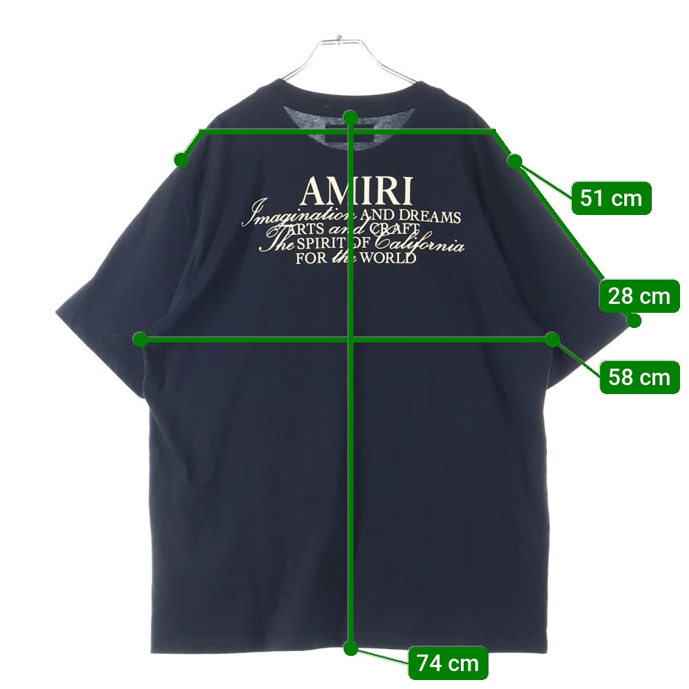 AMIRI(アミリ) バックプリント クルーネック半袖Tシャツカットソー ブラック SRAMJYTE1198SMRBCO0