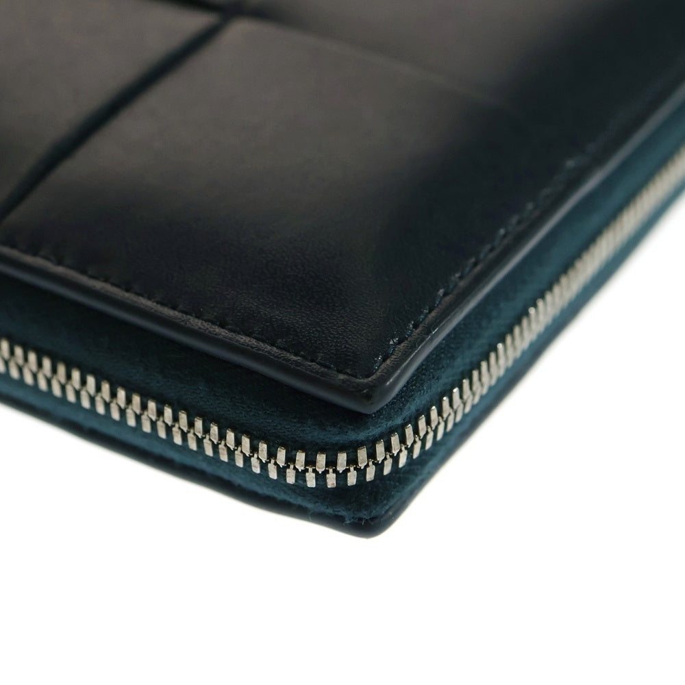 BOTTEGA VENETA(ボッテガヴェネタ) カセット ジップアラウンドロングウォレット ネイビー