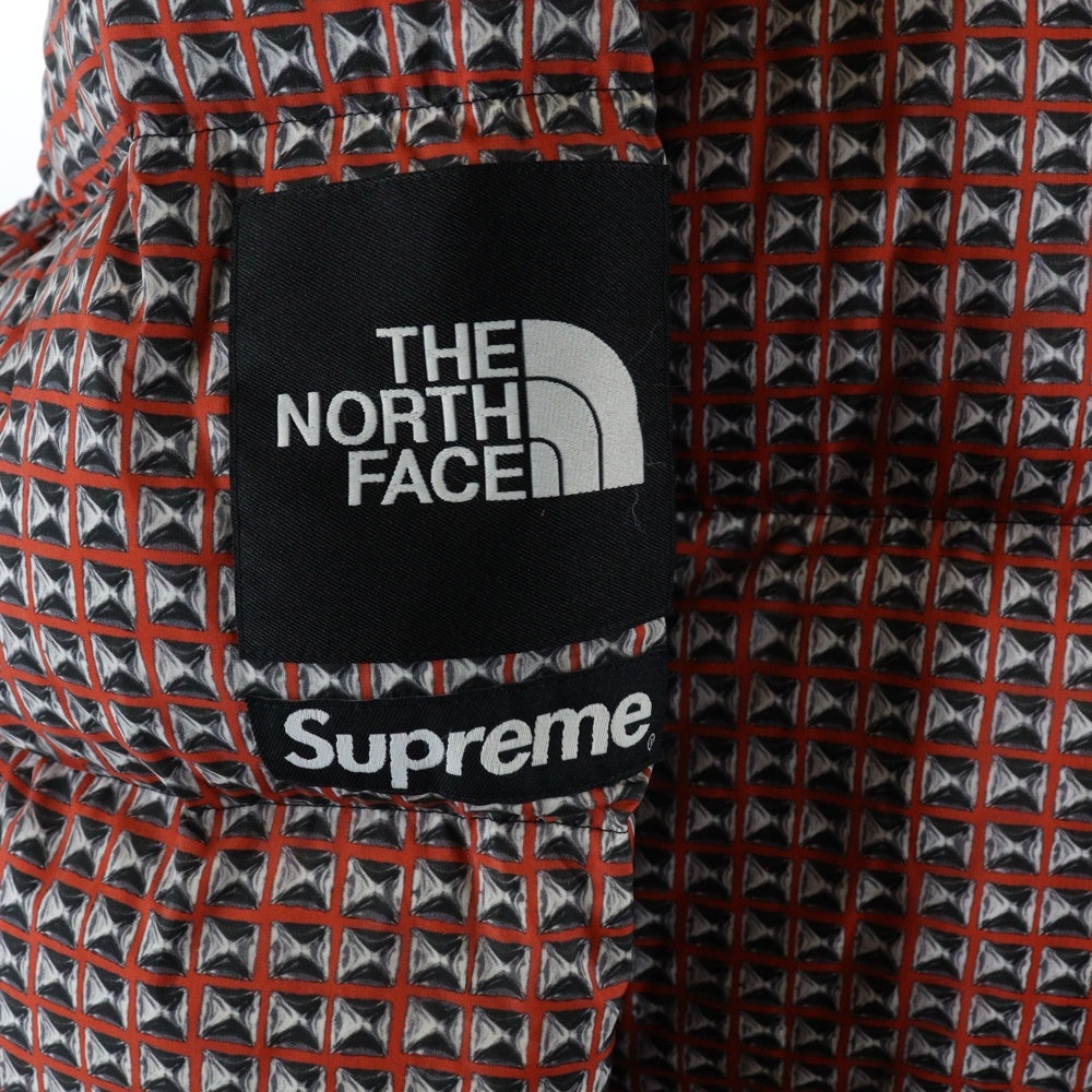SUPREME(シュプリーム) 21SS ×THE NORTH FACE Studded Nuptse Jacket ノースフェイス スタッズヌプシ ダウンジャケット レッド NF0A5IQW