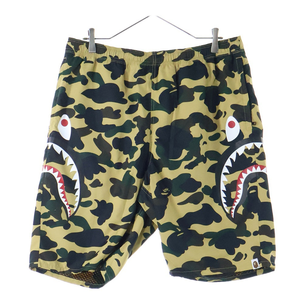 A BATHING APE(アベイシングエイプ) 1ST CAMO SIDE SHARK BEACH SHORTS カモ シャーク ビーチショーツ ハーフパンツ カモ