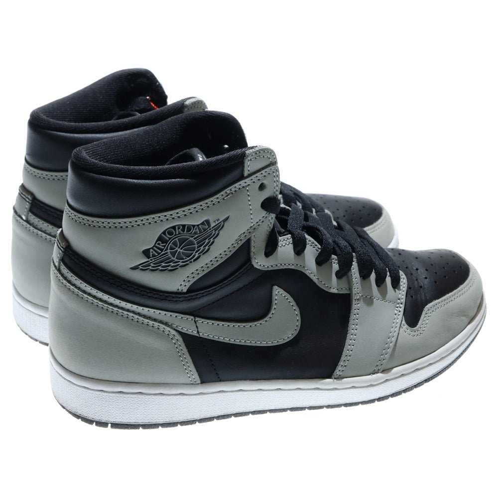 NIKE(ナイキ) Air Jordan 1 High OG Shadow 2.0 エアジョーダン1 ハイ OG シャドウ2.0 ハイカットスニーカー グレー/ブラック US9.5/27.5cm 555088-035