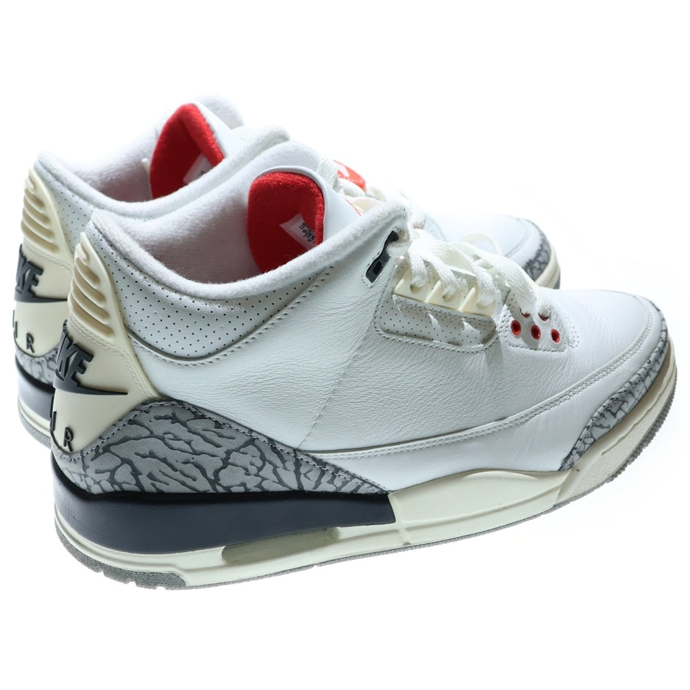 NIKE(ナイキ) Air Jordan 3 Retro White Cement Reimagined エアジョーダン3 レトロ ホワイトセメント リイマジンド ハイカットスニーカー US9.5/27.5cm DN3707-100