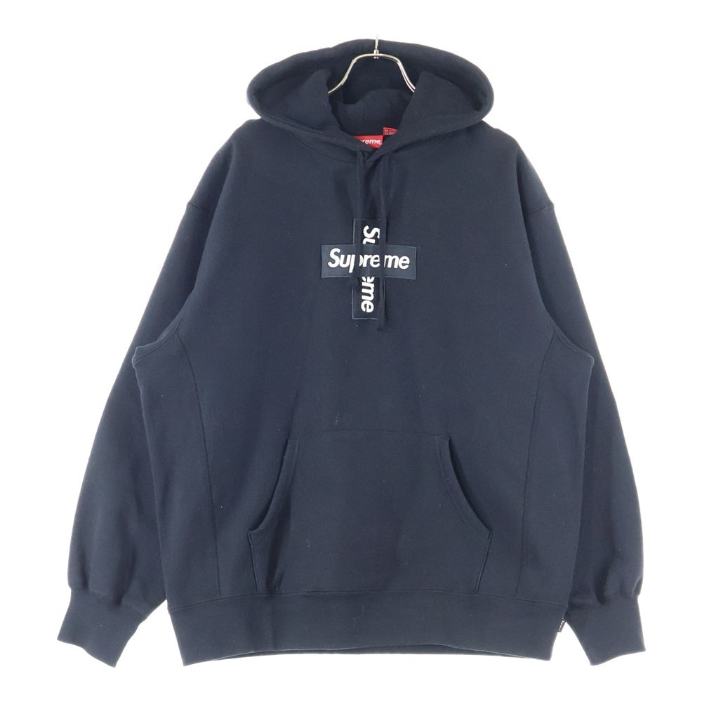 SUPREME(シュプリーム) 20AW Cross Box Logo Hooded Sweatshirt クロスボックスロゴ フーディ プルオーバースウェットパーカー フーディ ブラック