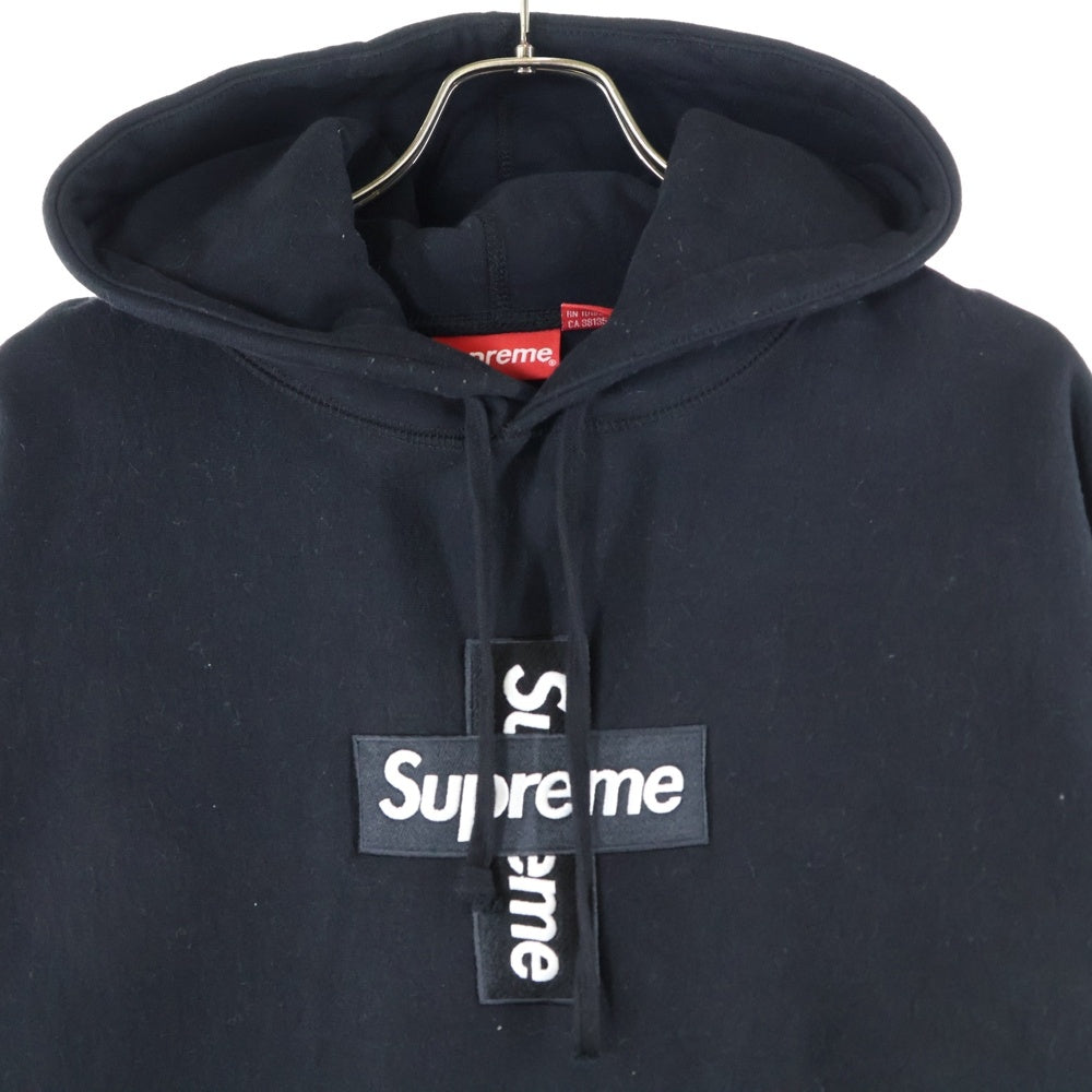 SUPREME(シュプリーム) 20AW Cross Box Logo Hooded Sweatshirt クロスボックスロゴ フーディ プルオーバースウェットパーカー フーディ ブラック