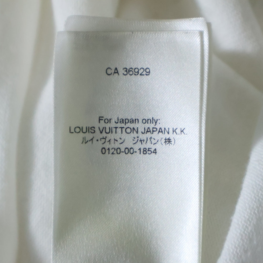 LOUIS VUITTON(ルイヴィトン) 23AW フロントロゴデザイン クルーネック半袖Tシャツカットソー ホワイト/ピンク RM232M HA0 HPN30W