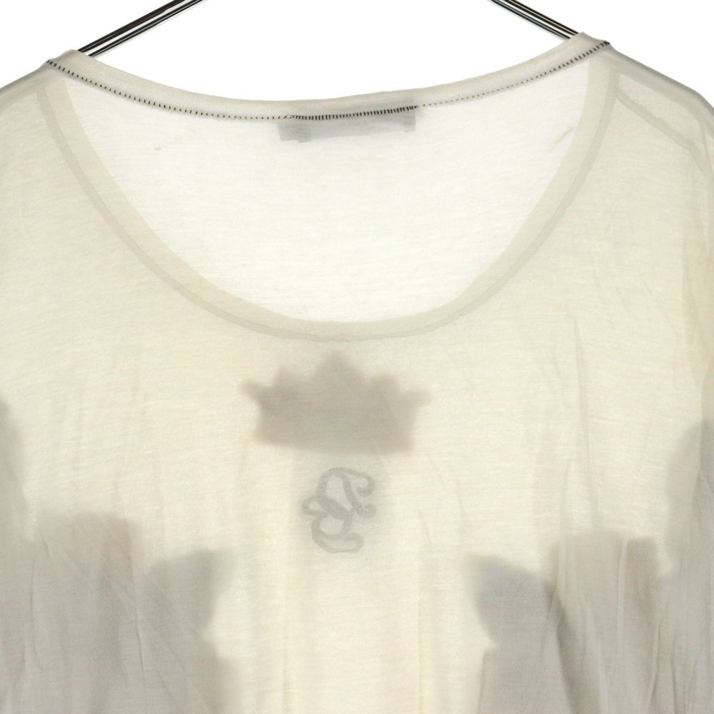 DOLCE & GABBANA(ドルチェアンドガッバーナ) エンジェルクラウンプリント クルーネック半袖Tシャツカットソー アイボリー