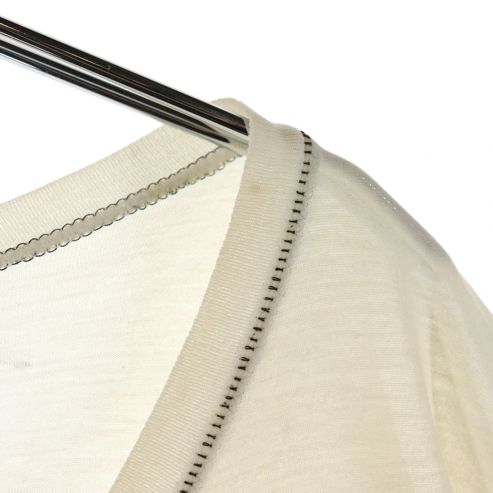 DOLCE & GABBANA(ドルチェアンドガッバーナ) エンジェルクラウンプリント クルーネック半袖Tシャツカットソー アイボリー