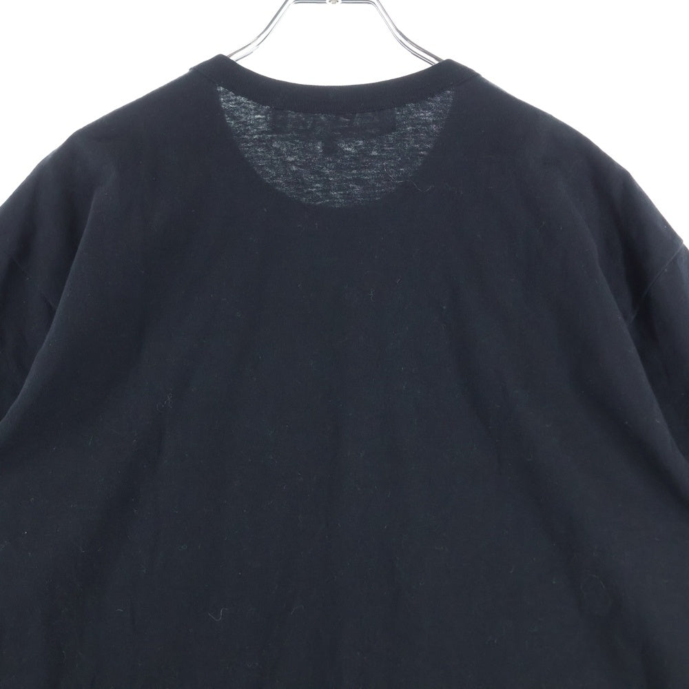 PLAY COMME des GARCONS(プレイコムデギャルソン) レッドハート ロゴ刺繍 クルーネック半袖Tシャツカットソー ブラック AZ-T304