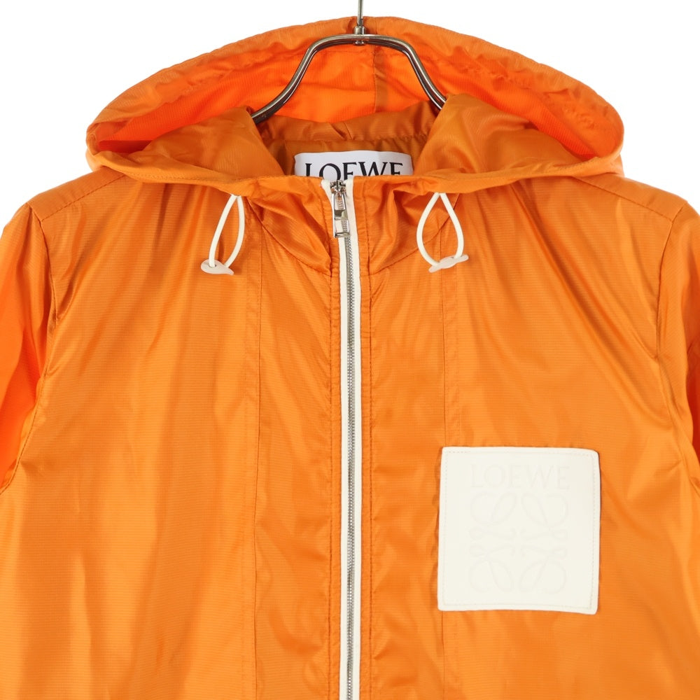 LOEWE(ロエベ) レザーパッチ付 ナイロンジャケット オレンジ S359Y02X57