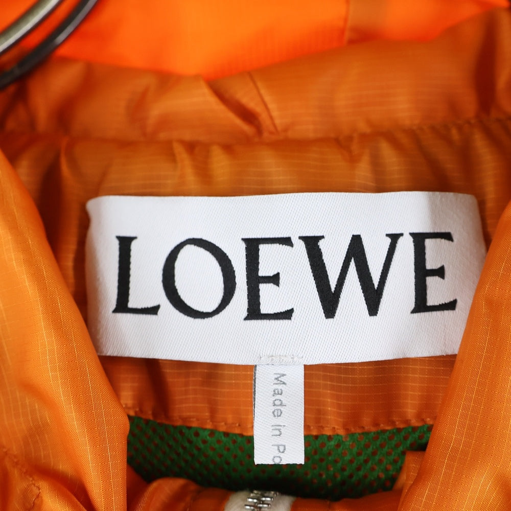 LOEWE(ロエベ) レザーパッチ付 ナイロンジャケット オレンジ S359Y02X57