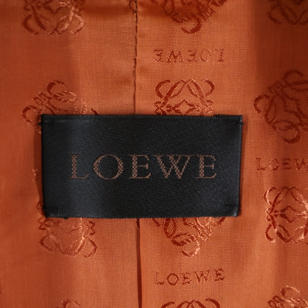 LOEWE(ロエベ) スエードテーラードジャケット オレンジ