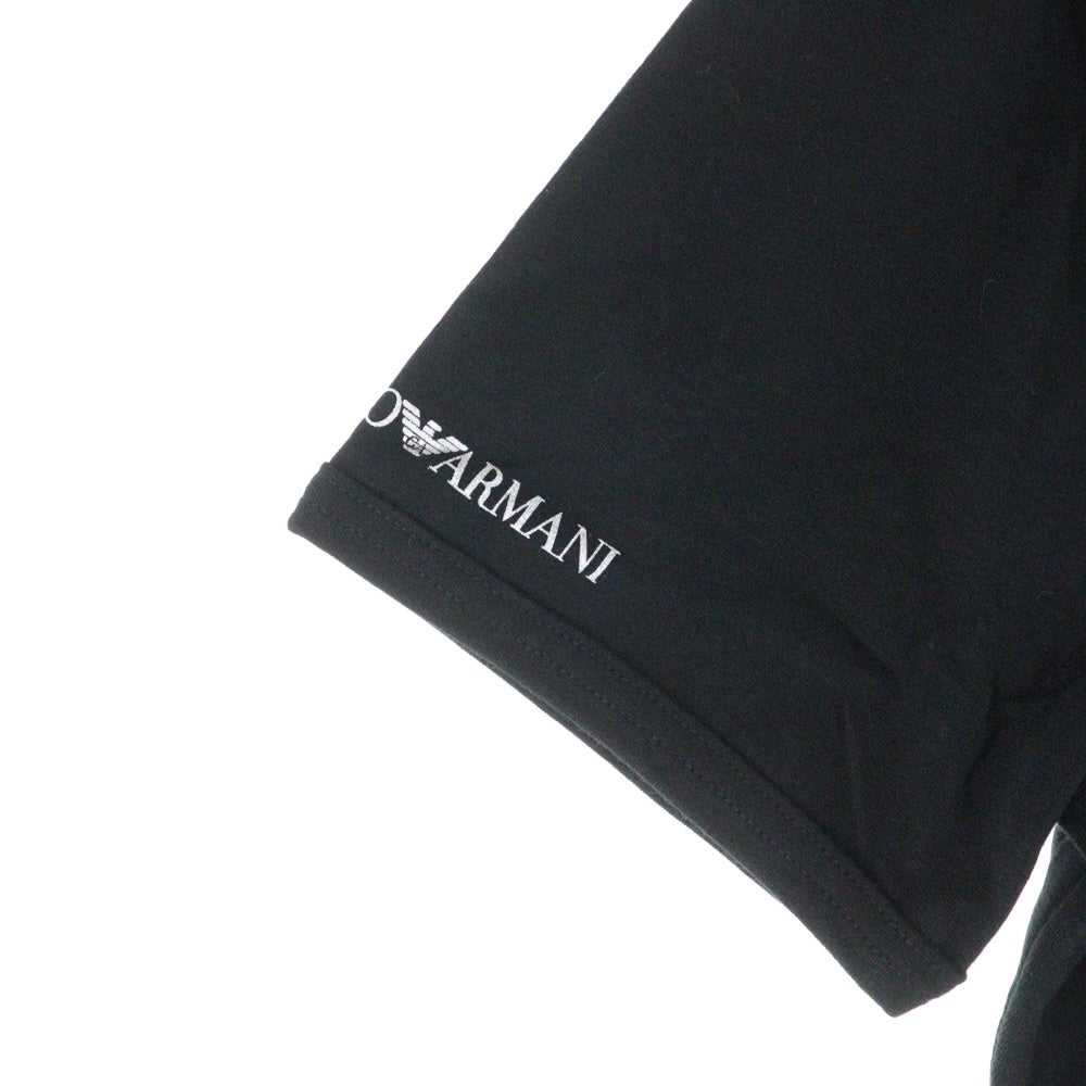 EMPORIO ARMANI(エンポリオアルマーニ) アームロゴ Vネック半袖Tシャツカットソー ブラック