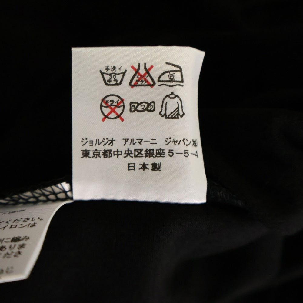 EMPORIO ARMANI(エンポリオアルマーニ) フロントロゴプリント Vネック半袖Tシャツカットソー ブラック