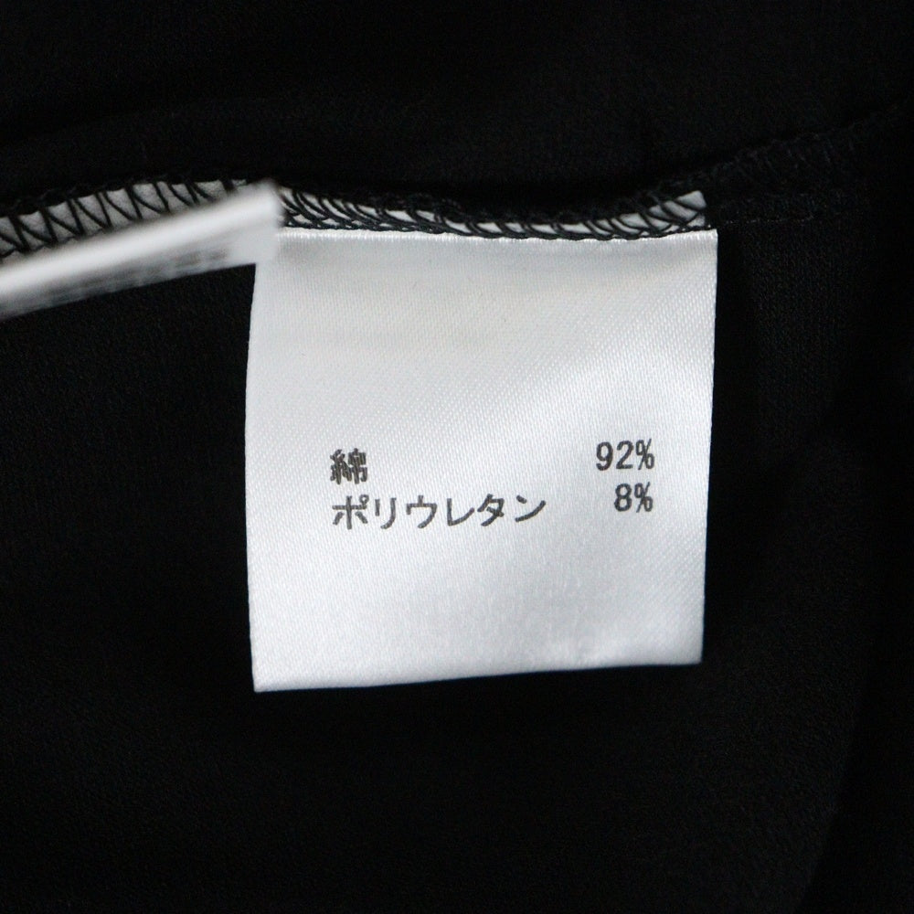 EMPORIO ARMANI(エンポリオアルマーニ) ライトスリーブラメロゴプリント Vネック半袖Tシャツカットソー ブラック