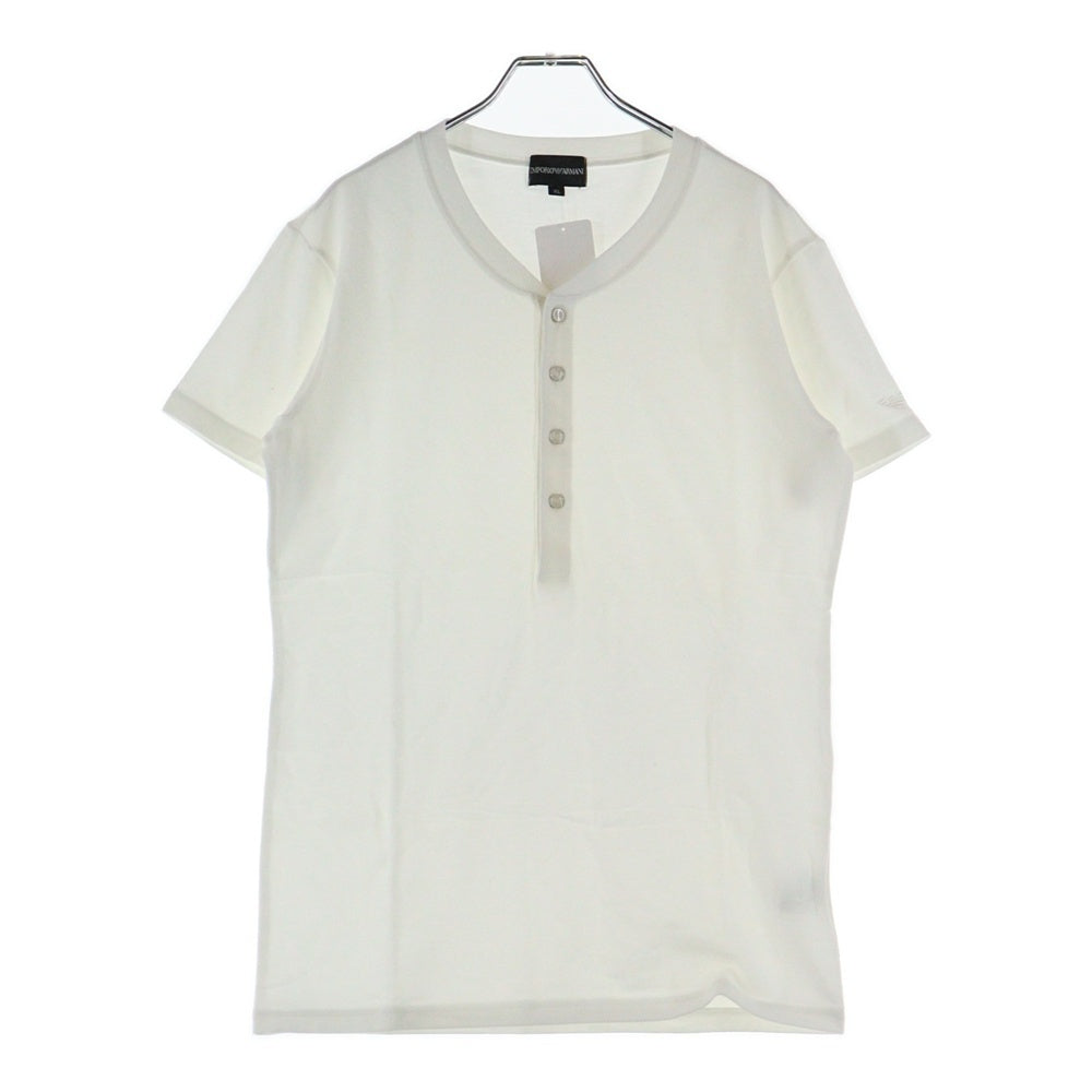 EMPORIO ARMANI(エンポリオアルマーニ) ヘンリーネック半袖Tシャツカットソー ホワイト