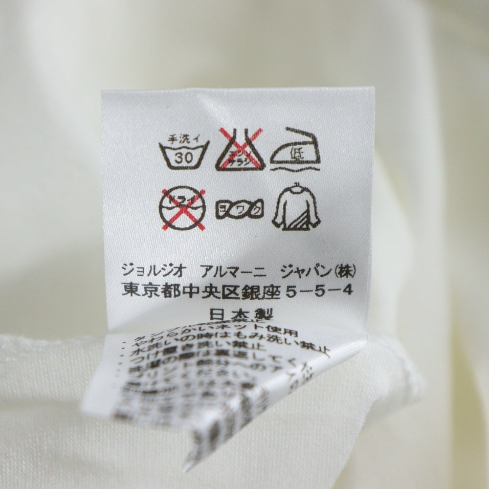 EMPORIO ARMANI(エンポリオアルマーニ) ヘンリーネック半袖Tシャツカットソー ホワイト