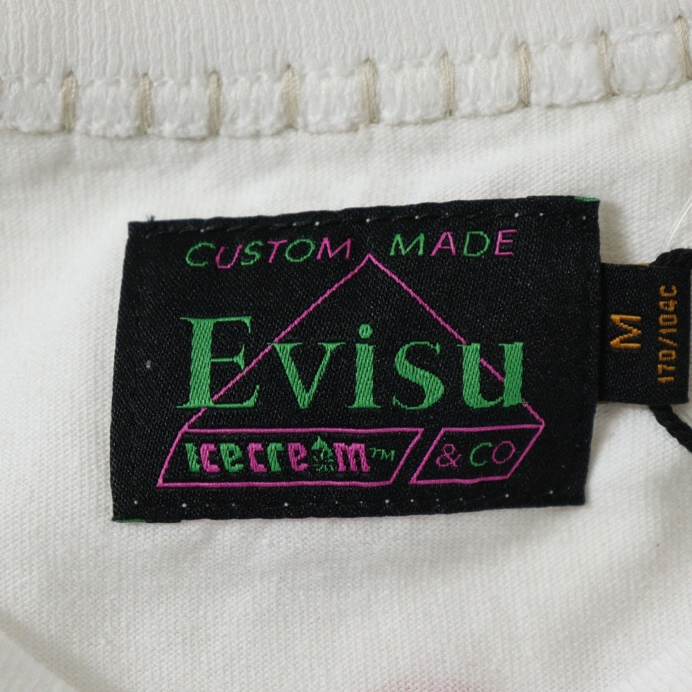 EVISU(エビス) ×ICECREAM 両面プリント クルーネック半袖Tシャツカットソー ホワイト 2EAICM5TS7023RXCT