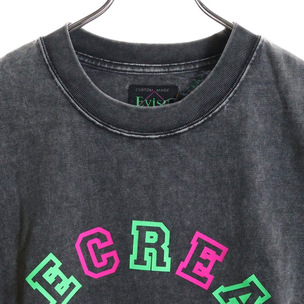 EVISU(エビス) ×ICECREAM 両面プリント クルーネック半袖Tシャツカットソー グレー 2EAICM5TS7024OSCT