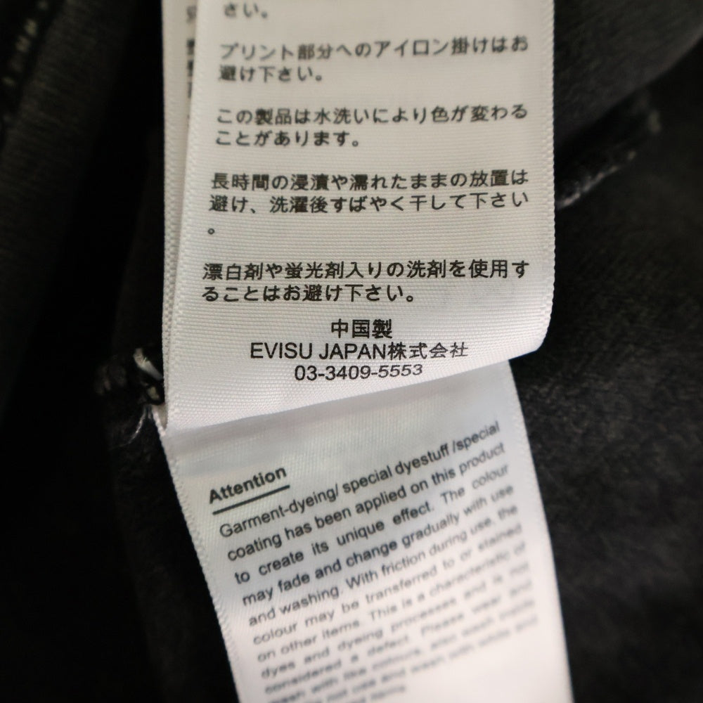 EVISU(エビス) ×ICECREAM 両面プリント クルーネック半袖Tシャツカットソー グレー 2EAICM5TS7024OSCT