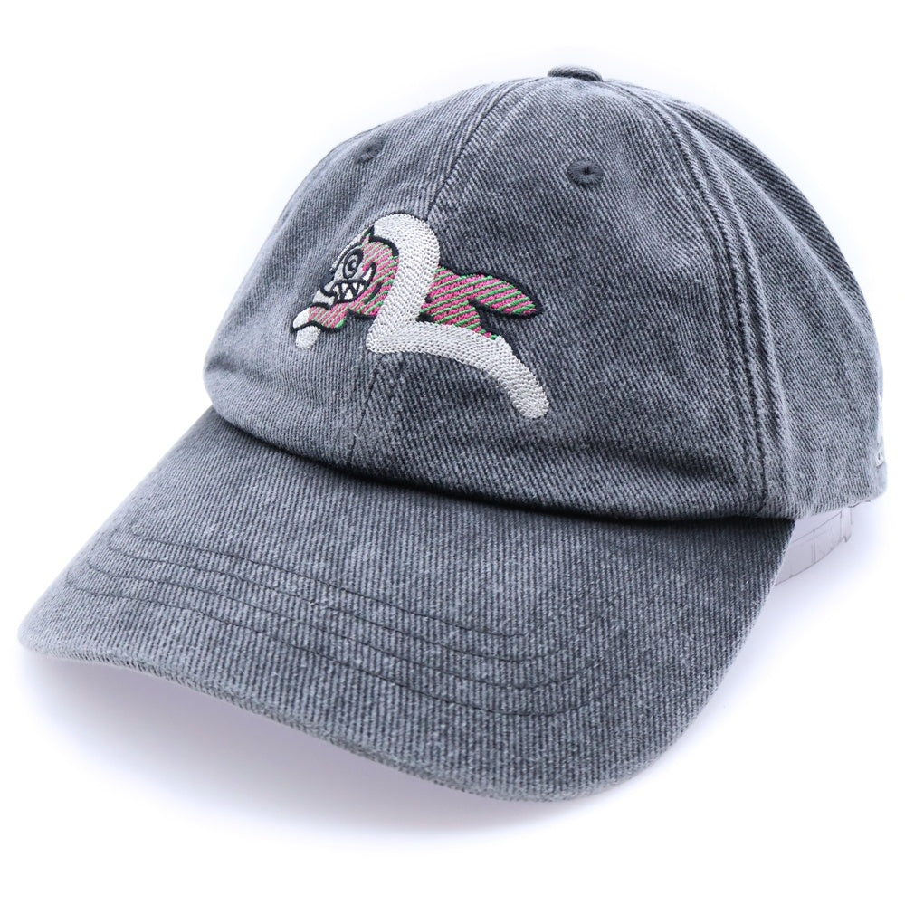 EVISU(エビス) ×ICECREAM ロゴ刺繍 デニムキャップ グレー 2EAICU5HT7030XXCT