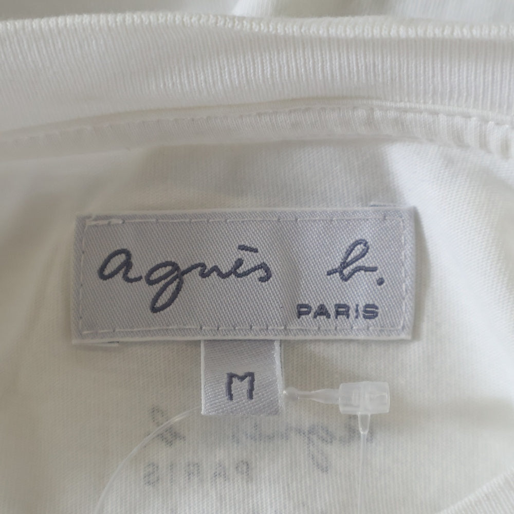 agnes b.(アニエスベー) OLIVIA BEE フォトプリント クルーネック半袖Tシャツカットソー ホワイト 7835SBD9