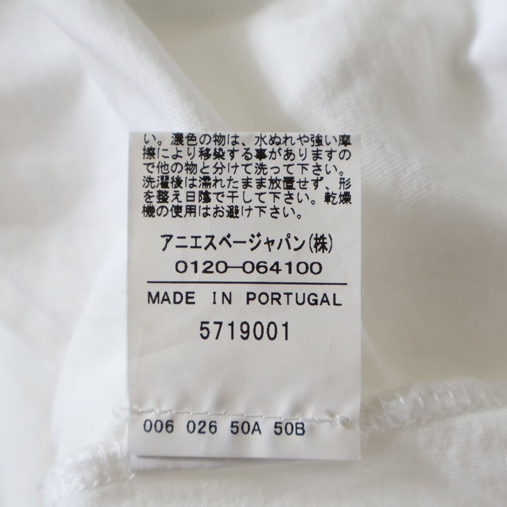 agnes b.(アニエスベー) OLIVIA BEE フォトプリント クルーネック半袖Tシャツカットソー ホワイト 7835SBD9