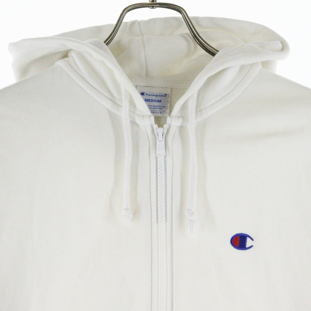CHAMPION(チャンピオン) フロント刺繍ロコ ジップアップパーカー ホワイト C3-C119