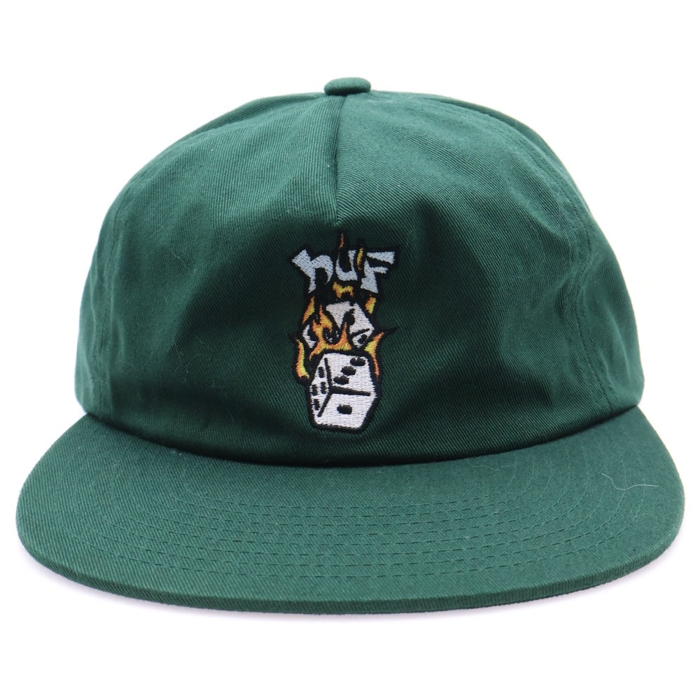HUF(ハフ) ダイス刺繍ロゴ スナップバックキャップ 帽子 グリーン HT00704