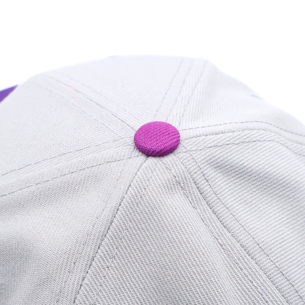 NIKE(ナイキ) フロント刺繍ロゴ ベースボールキャップ グレー/パープル